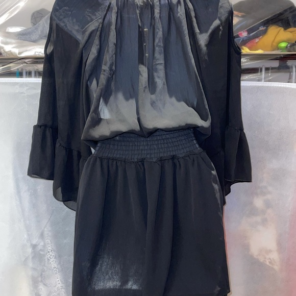 Layered Sheer Knee Length Black Dress NWT 2XL - Picture 5 of 7